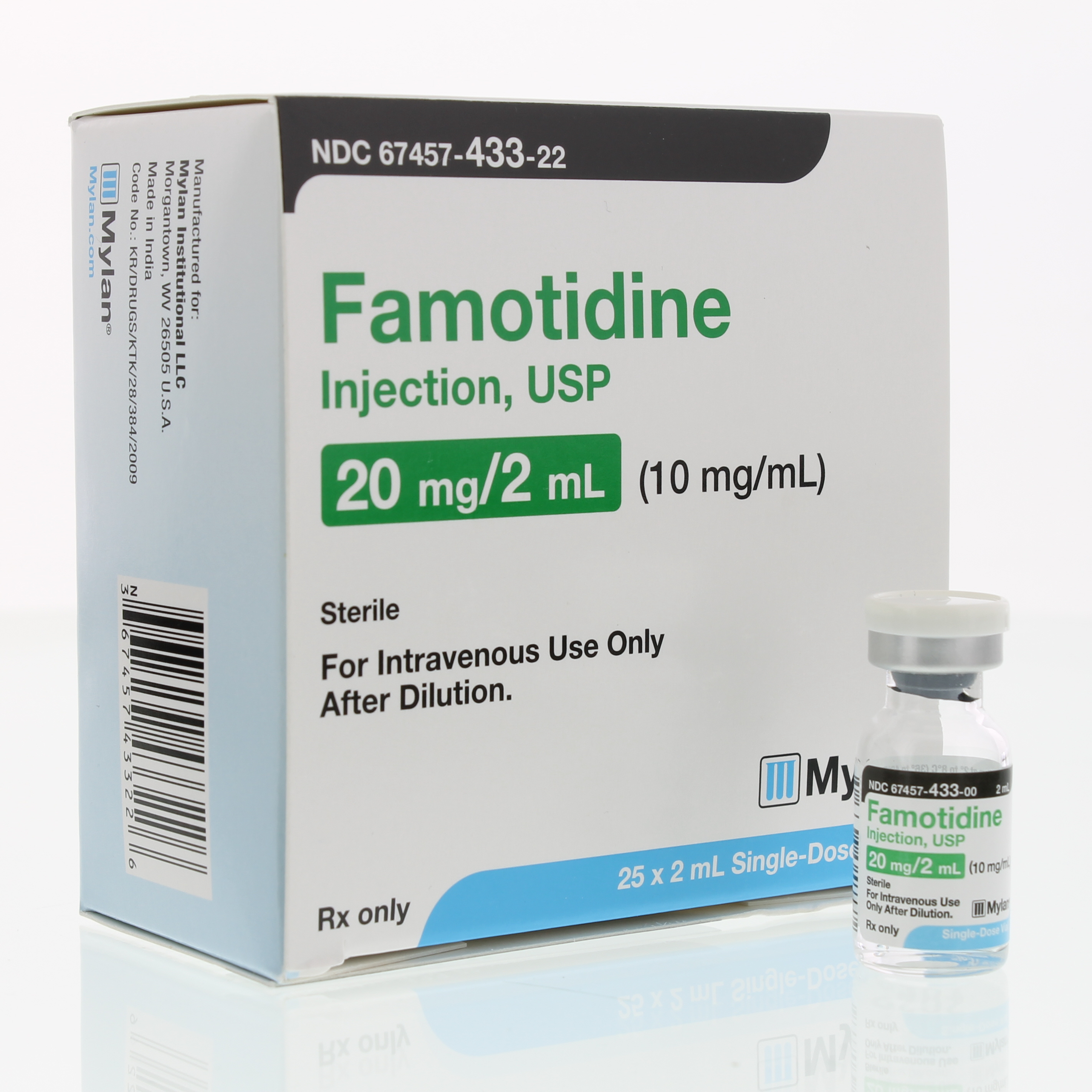 Famotidine PF 10mg/ml 2ml SDV - Box/25